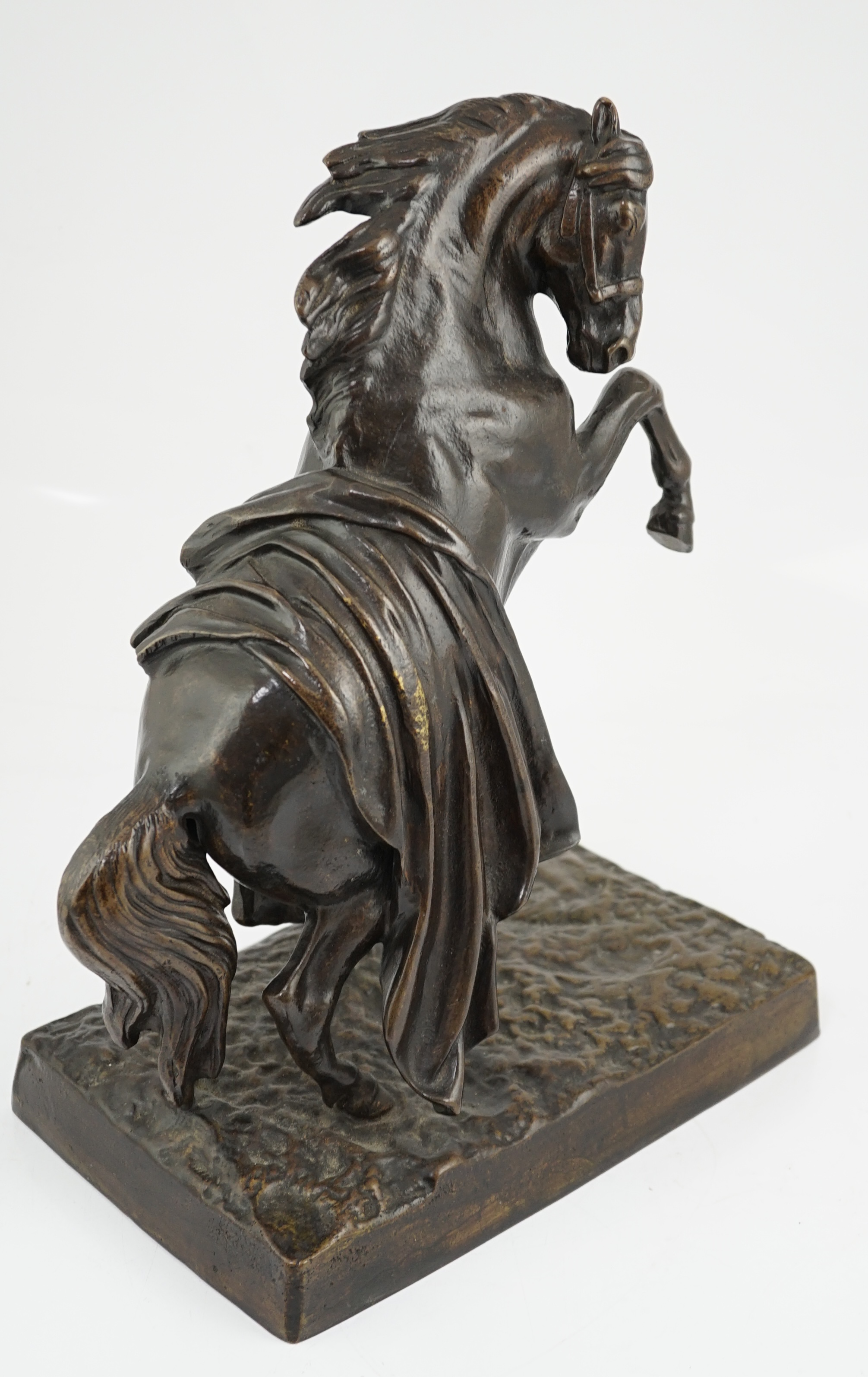 Jakob Freiherr Clodt von Jürgensburg (Russian, 1805-1867), a bronze of a rearing horse
